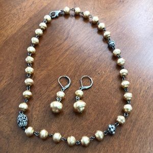 NWOT Chico’s necklace with matching earrings